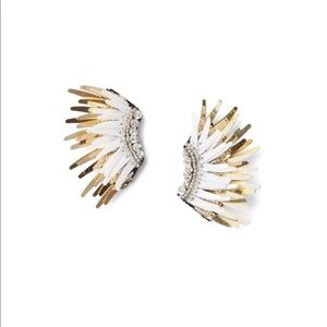Mignonne Gavigan White/Gold Mini Madeline Earrings